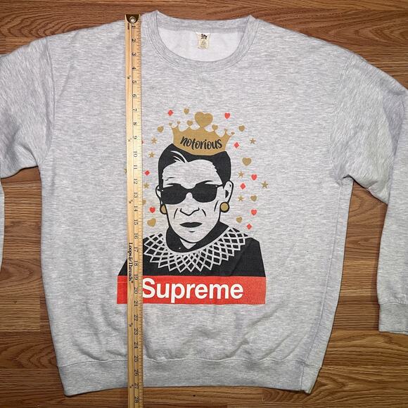 Notorious Supreme Ruth Bader Ginsburg RBG Sweatshirt | L | RARE Parody Graphic - Picture 3 of 8